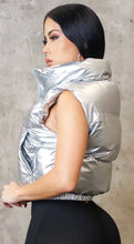 Load image into Gallery viewer, Metallic Puffer Vest
