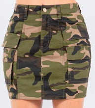 Load image into Gallery viewer, Camo Cargo Skirt
