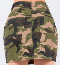 Load image into Gallery viewer, Camo Cargo Skirt
