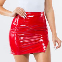 Load image into Gallery viewer, Red PU Skirt
